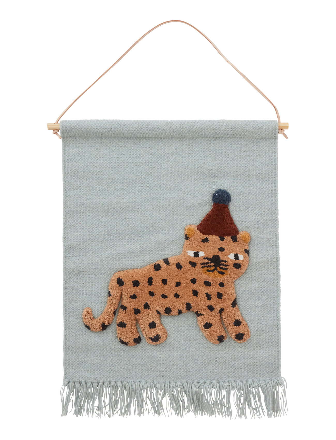 OYOY MINI Leopard Wallhanger Blau - One Size - Kinder