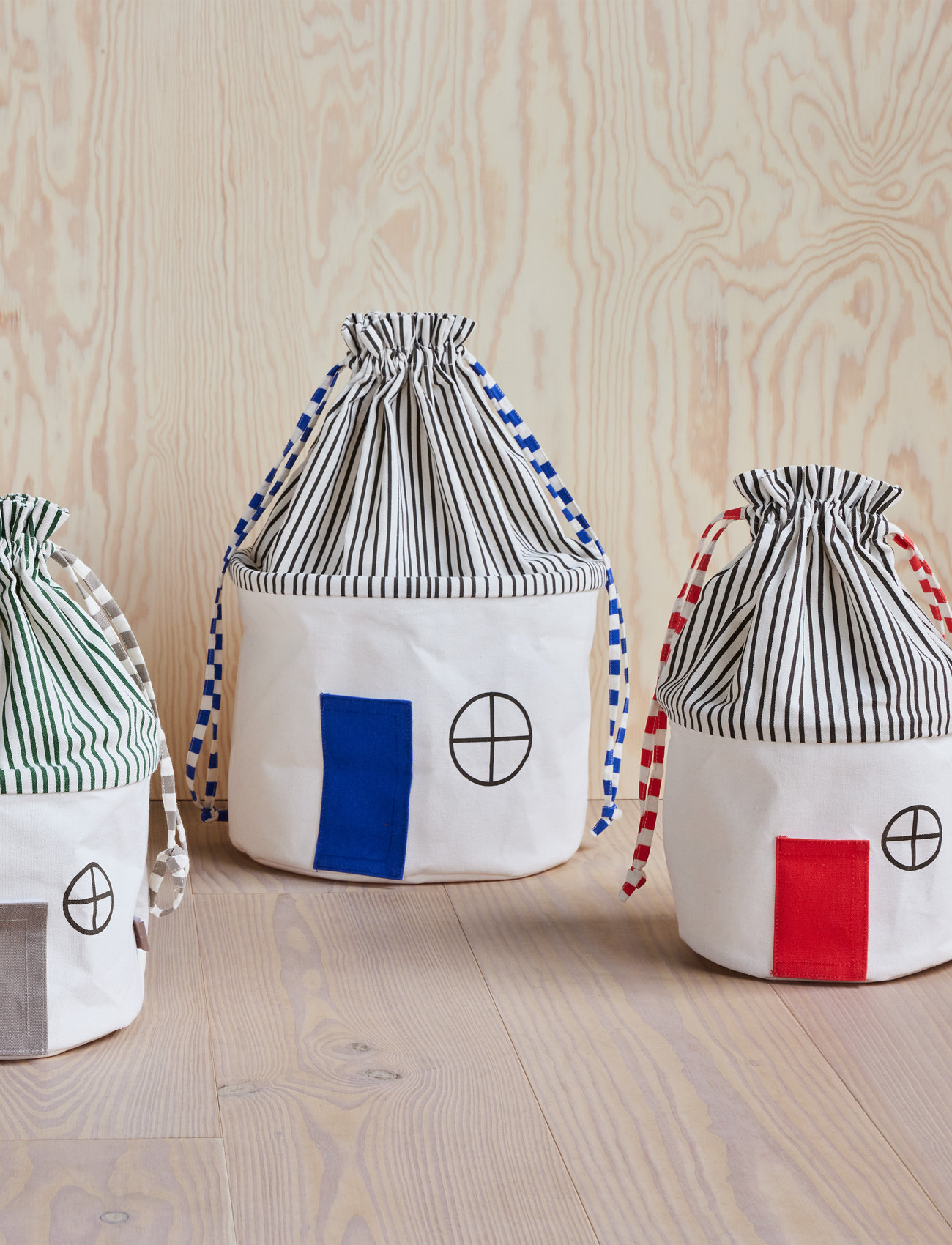OYOY MINI Koya Storage Basket - Large, 34X52 cm, Multi/patterned, Opbevaring > Opbevaringskurve, Børn