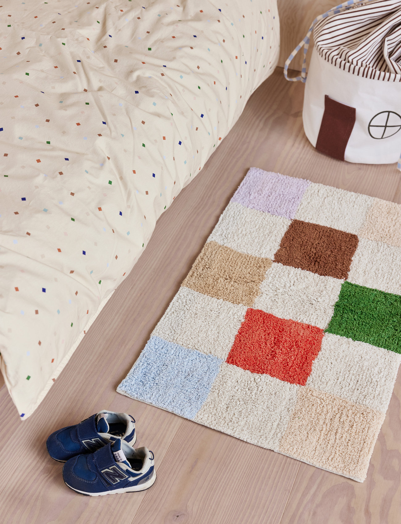 OYOY MINI Chess Rug - Small, 80X48 cm, Multi/patterned, Tæpper Og Gulvtæpper > Rektangulære Tæpper, Børn