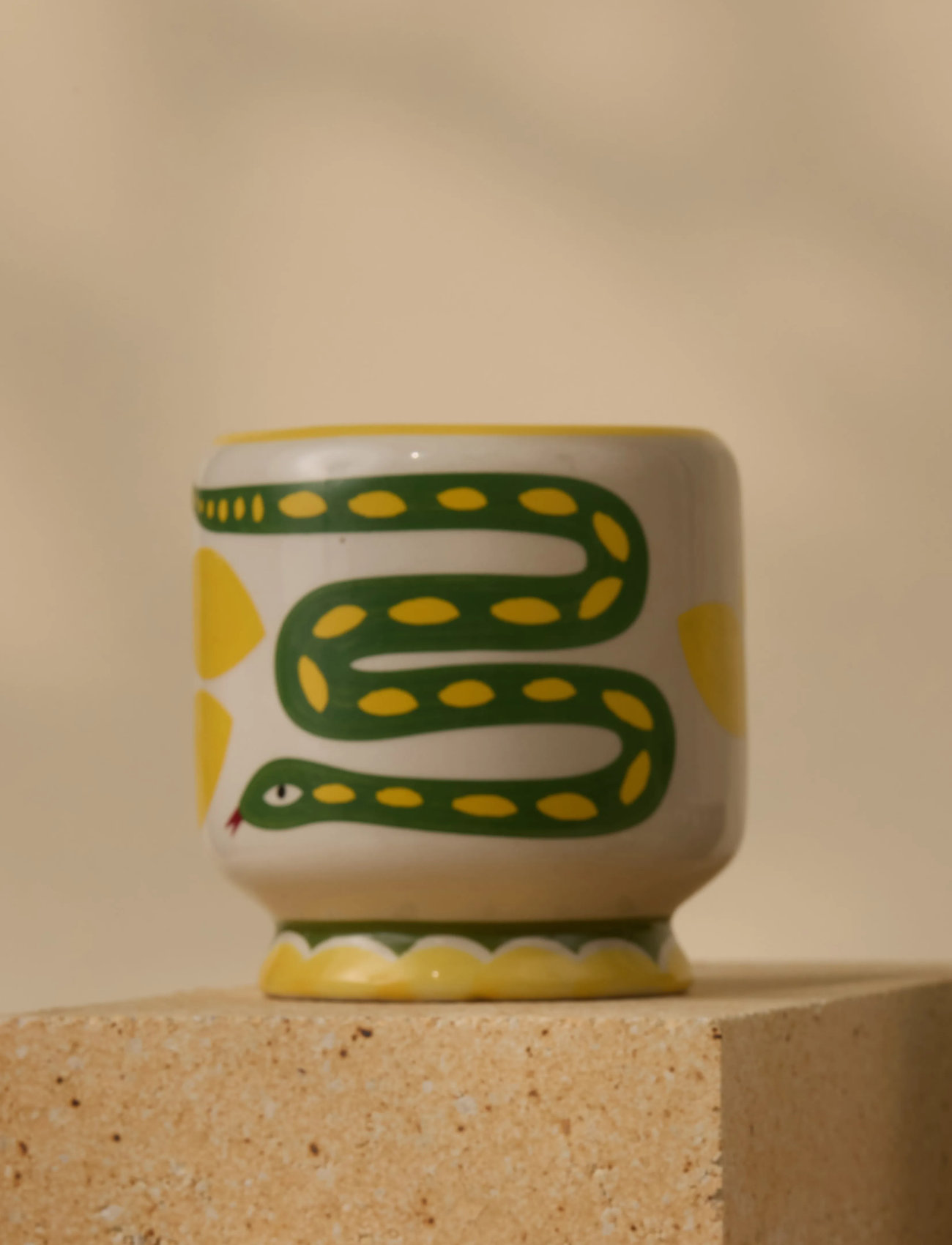 Paddywax Duftlys Adopo, Slange - Vild Citrongræs, Ø 9 cm, Multi/patterned, Stearinlys > Bloklys, Unisex