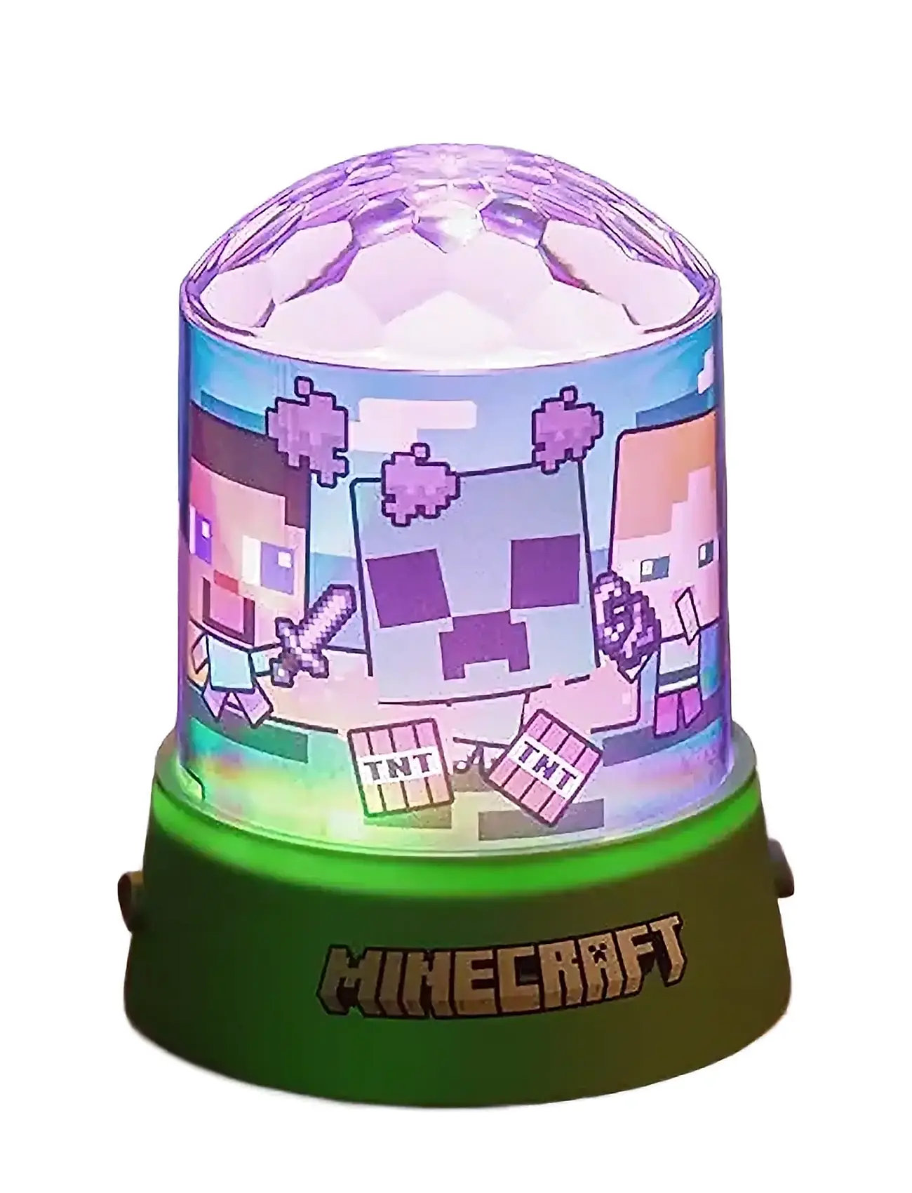 Paladone Minecraft Party Projection Light, H:13.0 cm, Brown, Belysning > Bordlamper, Børn