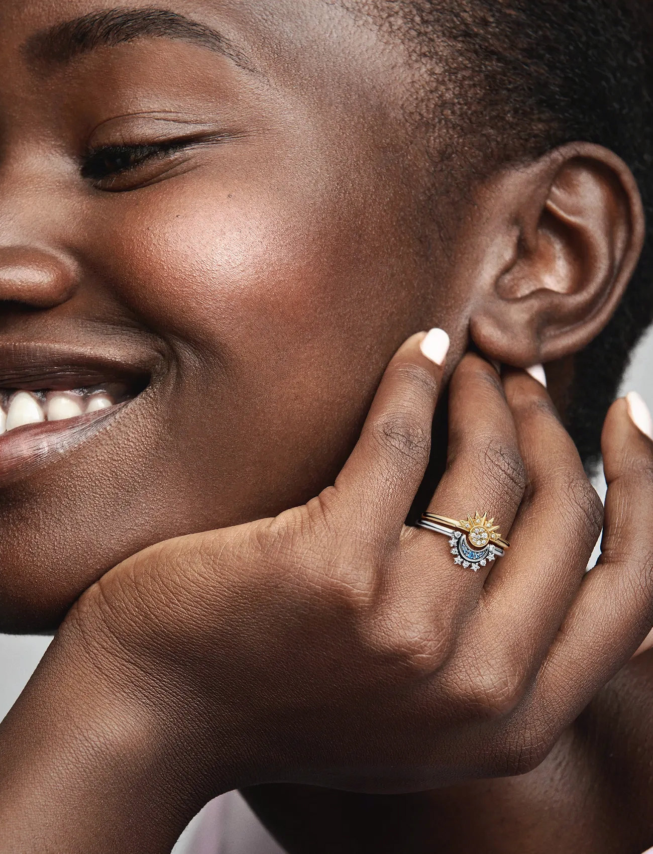Pandora Celestial Sun 14K Gold-Plated Ring With Clear Cubic Zirconia, 50, Gold, Smykker > Ringe, Dame