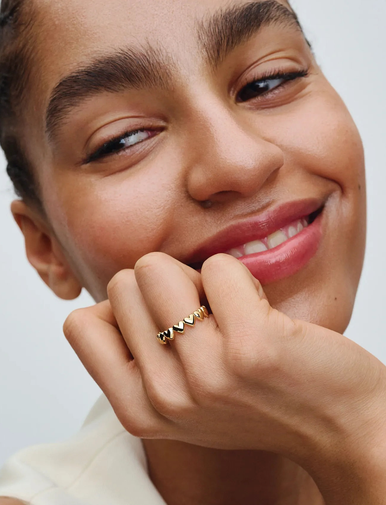 Pandora Hearts 14K Gold-Plated Ring, 50, Gold, Smykker > Ringe, Dame