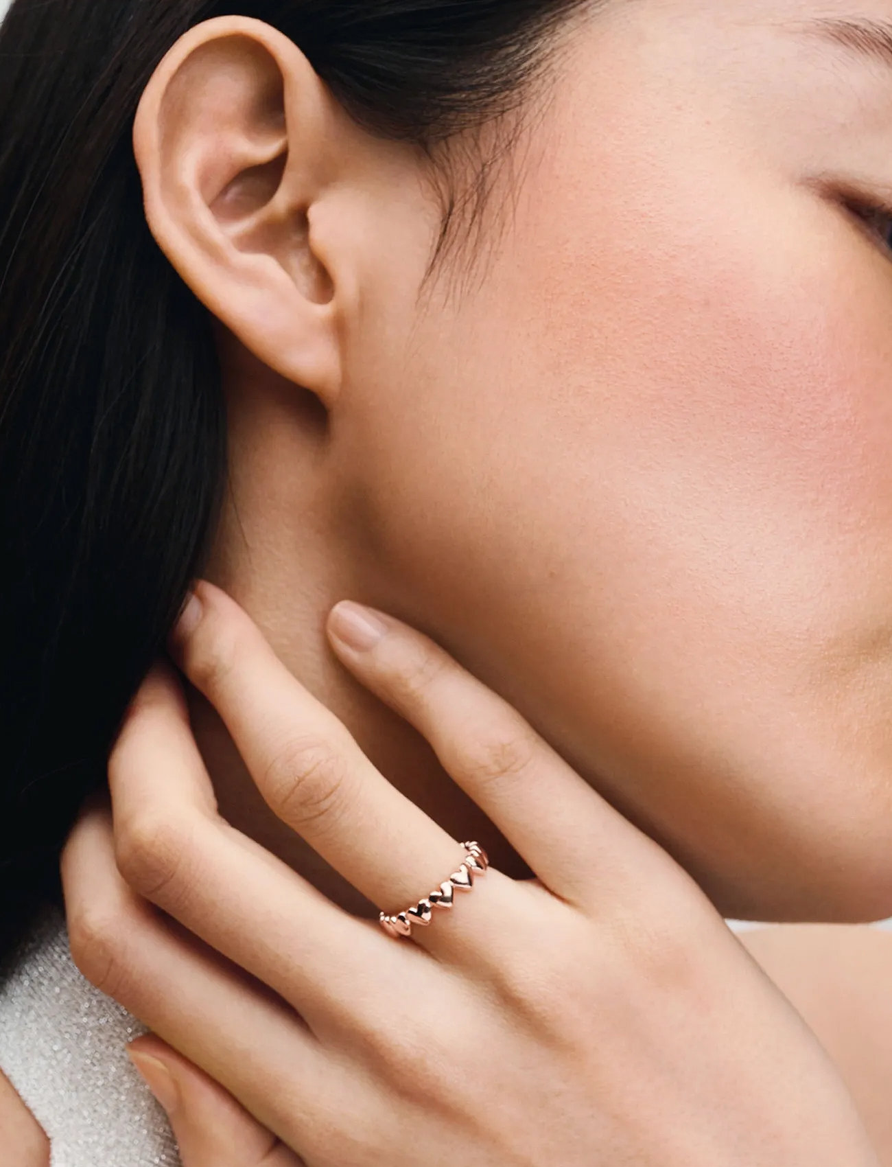 Pandora Hearts 14K Rose Gold-Plated Ring, 60, Pink, Smykker > Ringe, Dame