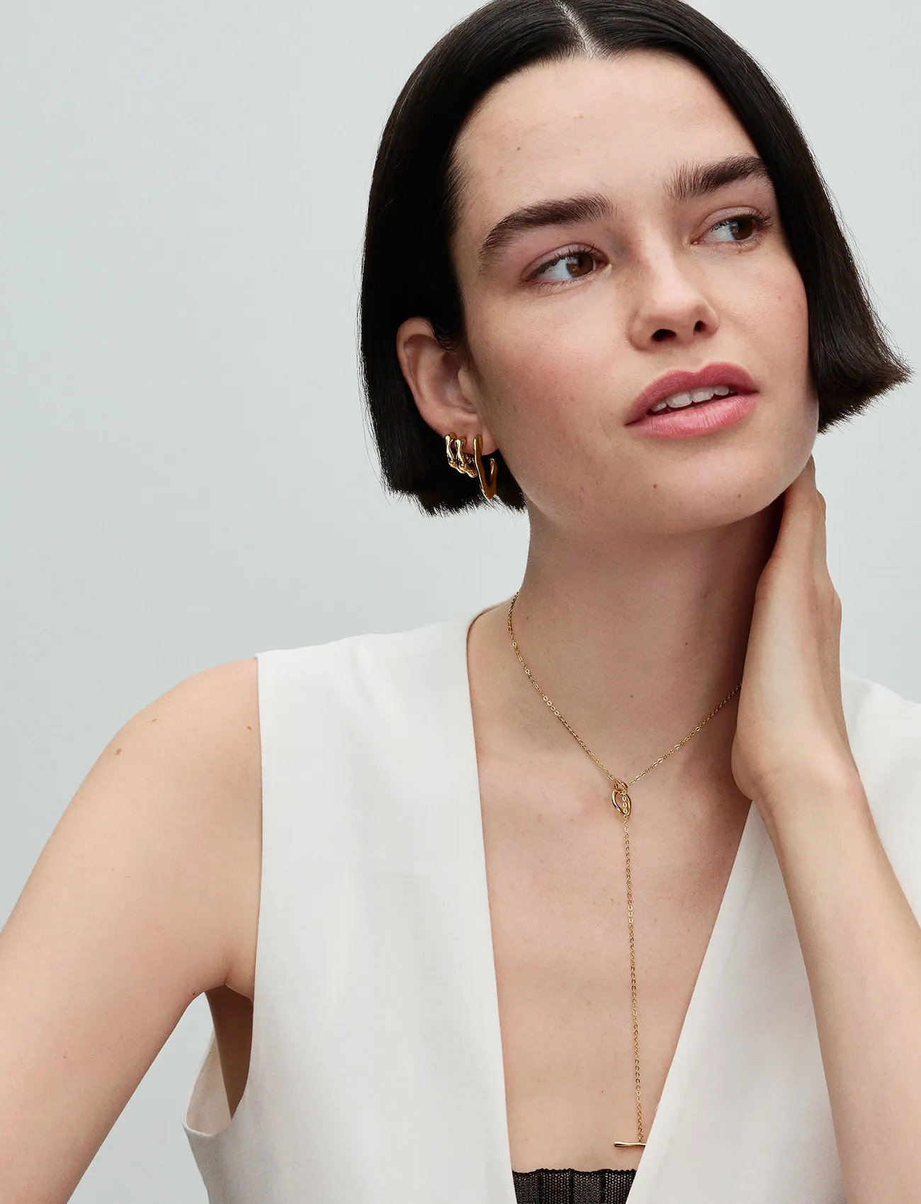 Pandora 14K Gold-Plated Hoop Earrings, One Size, Gold, Øreringe > Creoler, Dame