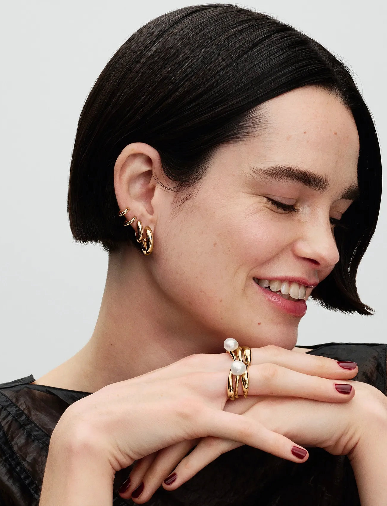 Pandora 14K Gold-Plated Hoop Earrings, One Size, Gold, Øreringe > Creoler, Dame