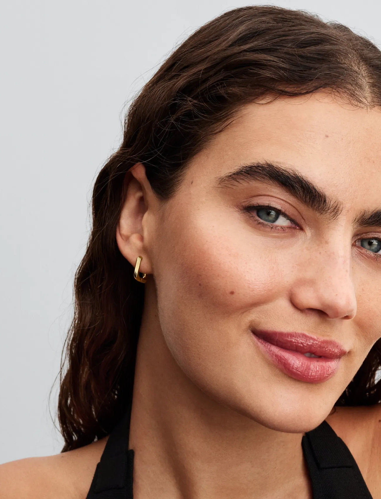 Pandora Twisted 14K Gold-Plated Hoop Earrings, One Size, Gold, Øreringe > Creoler, Dame