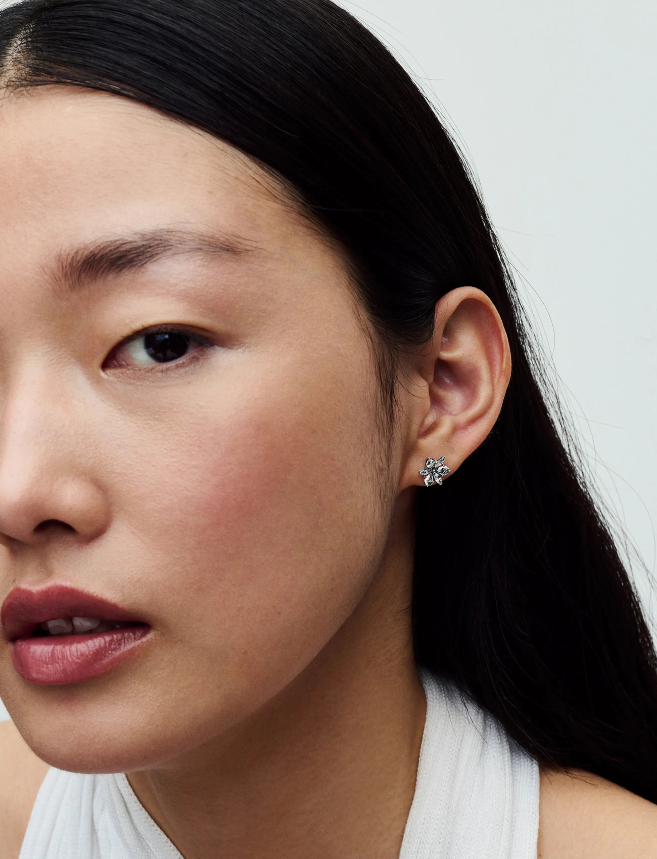 Pandora Herbarium Cluster Sterling Silver Stud Earrings With Clear Cubic Zirconia, One Size, Silver, Øreringe > Ørestikker, Dame