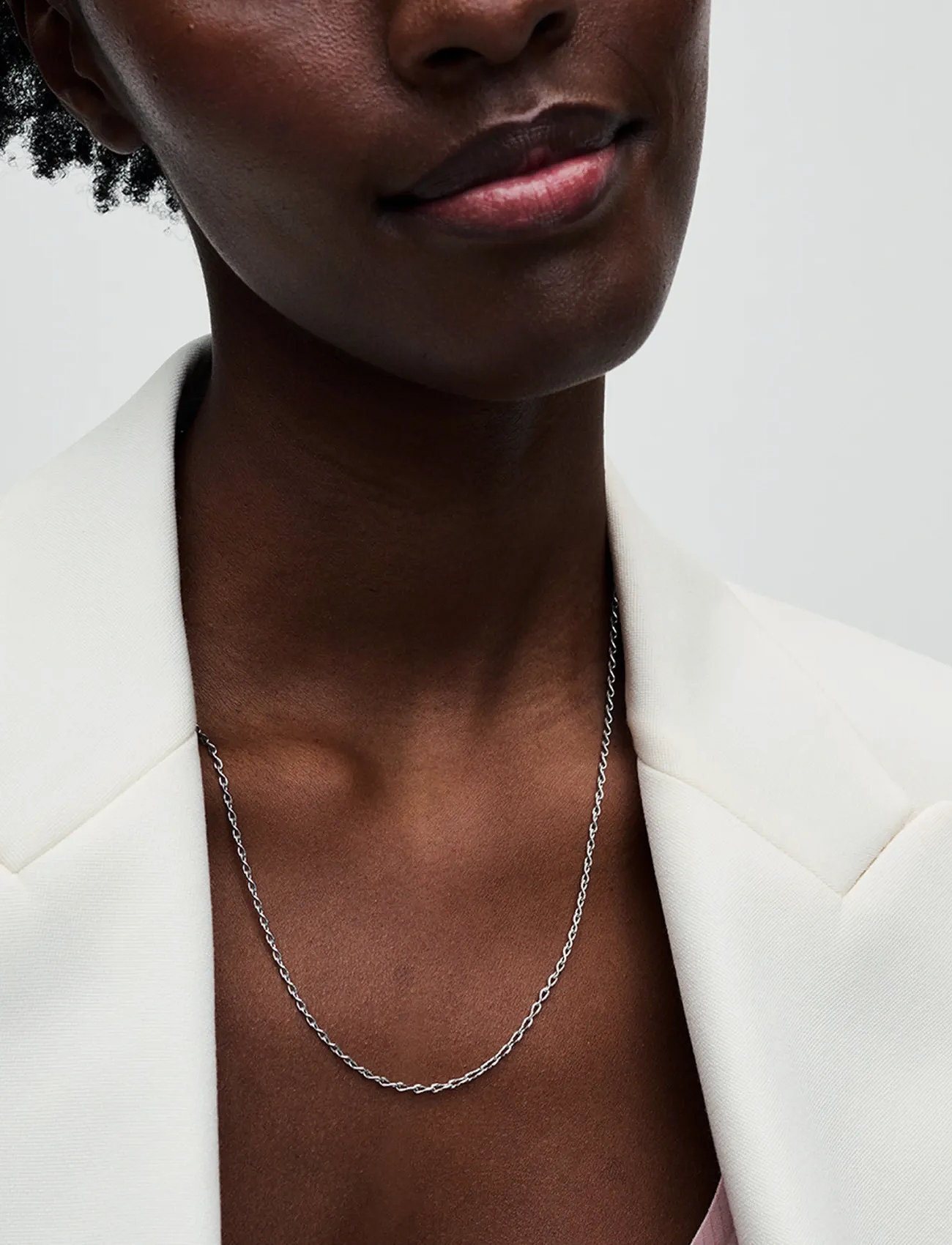 Pandora Figure Of 8 Chain Link Sterling Silver Necklace, 50 cm, Silver, Halskæder > Kædehalskæder, Dame