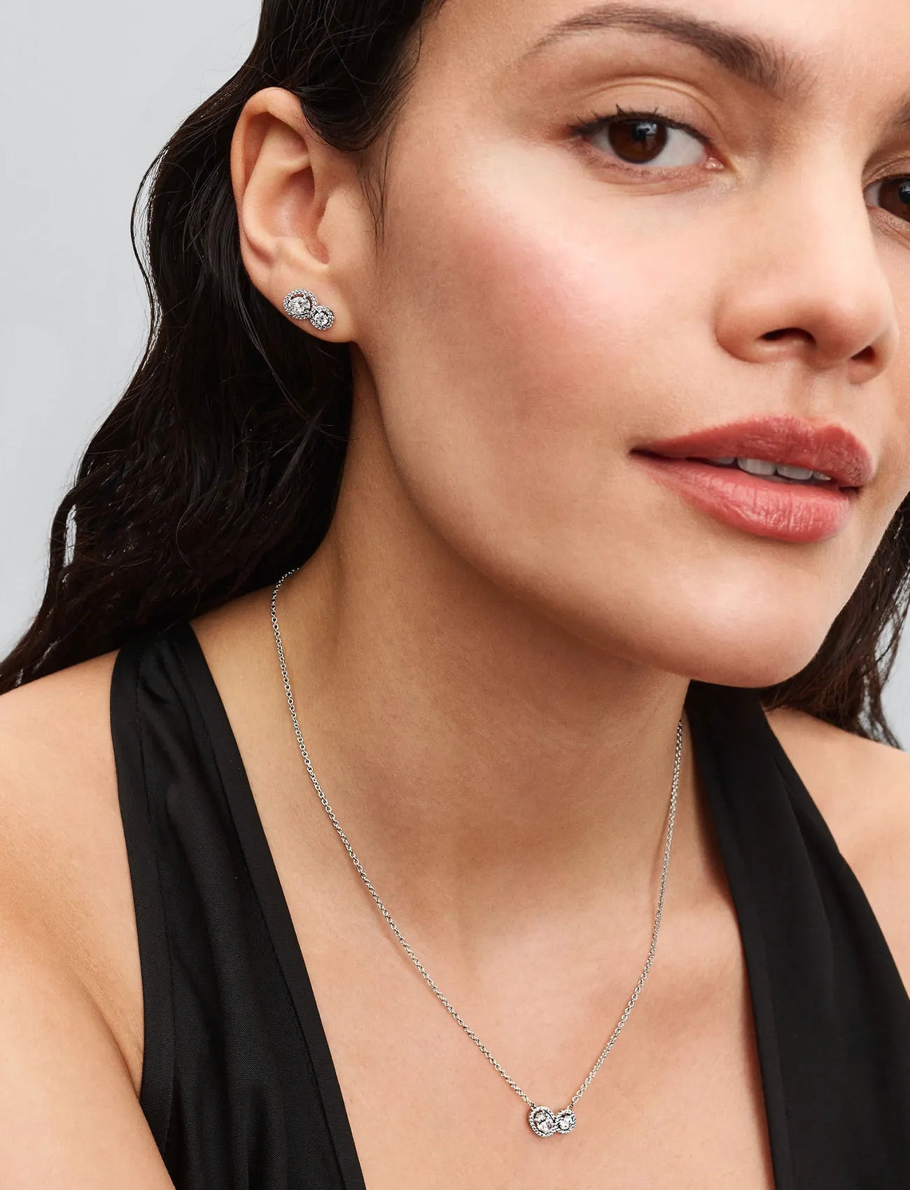 Pandora Sterling Silver Collier With Clear Cubic Zirconia, 45 cm, Silver, Halskæder > Kædehalskæder, Dame