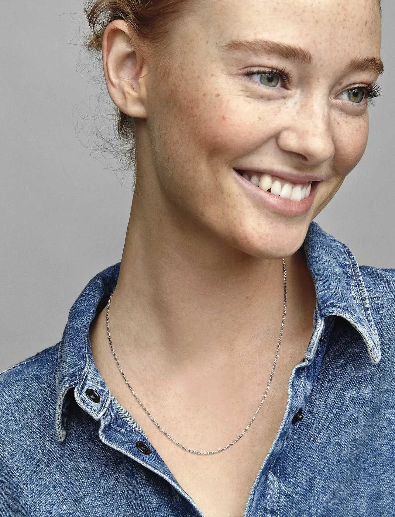 Pandora Silver Necklace, 45 cm, Silver, Halskæder > Kædehalskæder, Dame