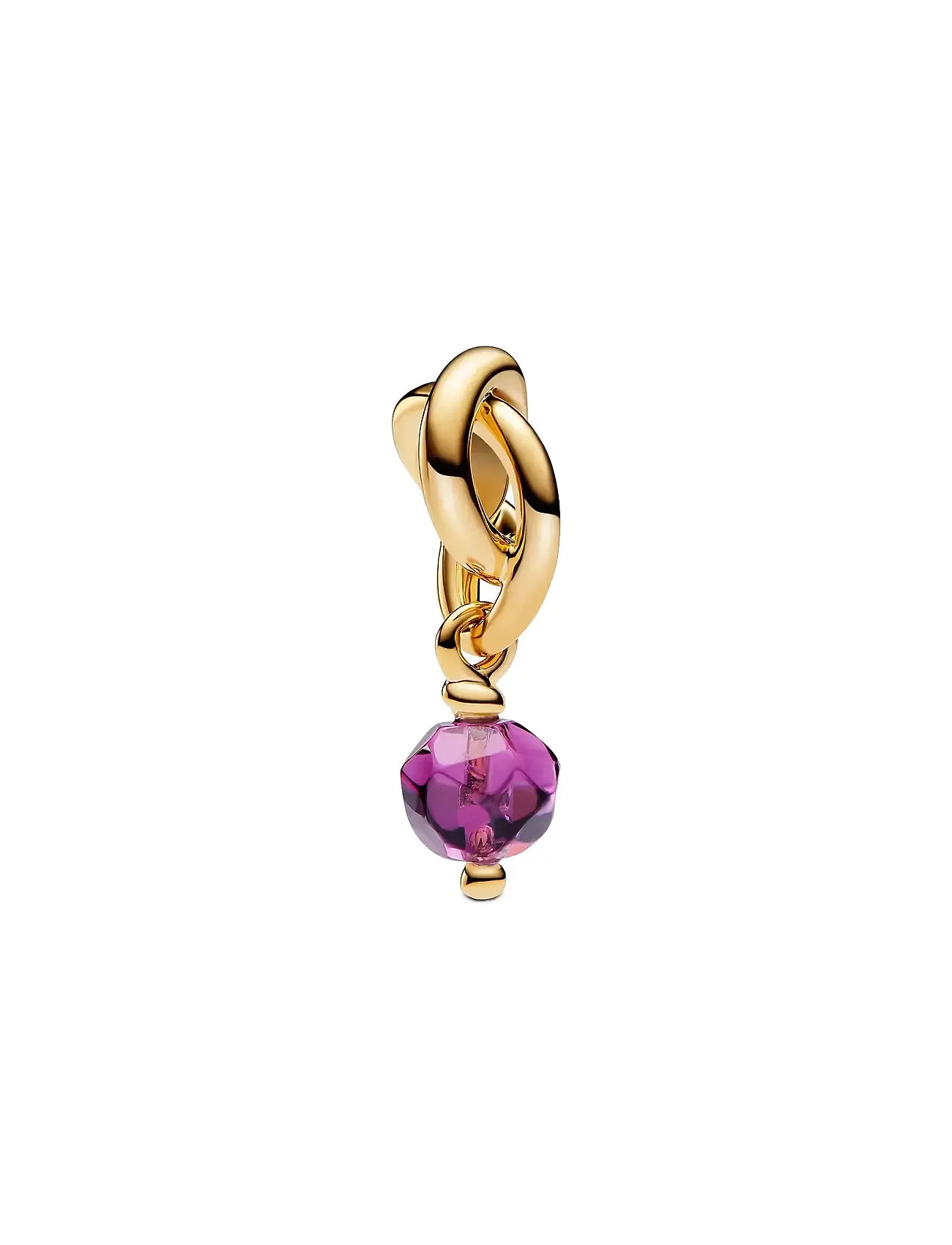 Pandora 14K Gold-Plated Dangle With Sweet Grape Purple Crystal, One Size, Purple, Smykker > Vedhæng, Dame