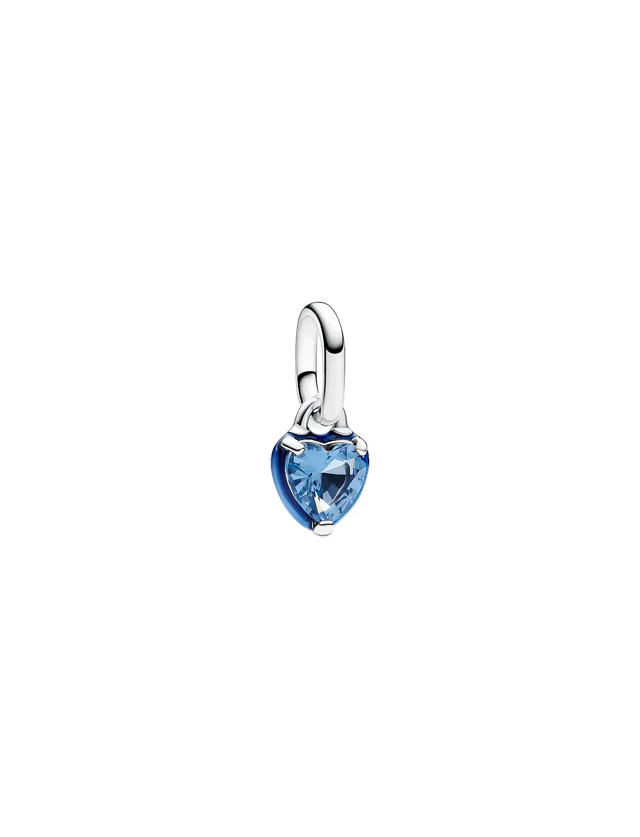 Pandora Heart Sterling Silver Mini Dangle With Blue Crystal And Blue Enamel, One Size, Blue, Smykker > Vedhæng, Dame