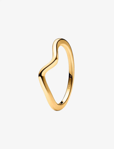 Wave 14k gold-plated ring