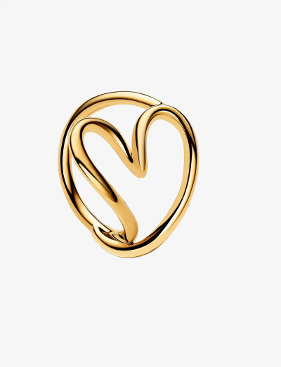Heart 14k gold-plated ring