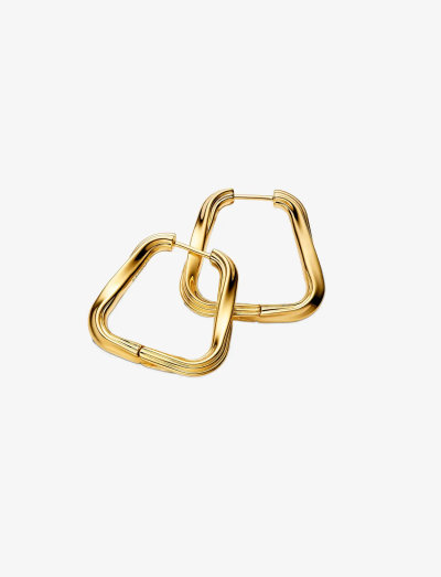 Twisted 14k gold-plated hoop earrings
