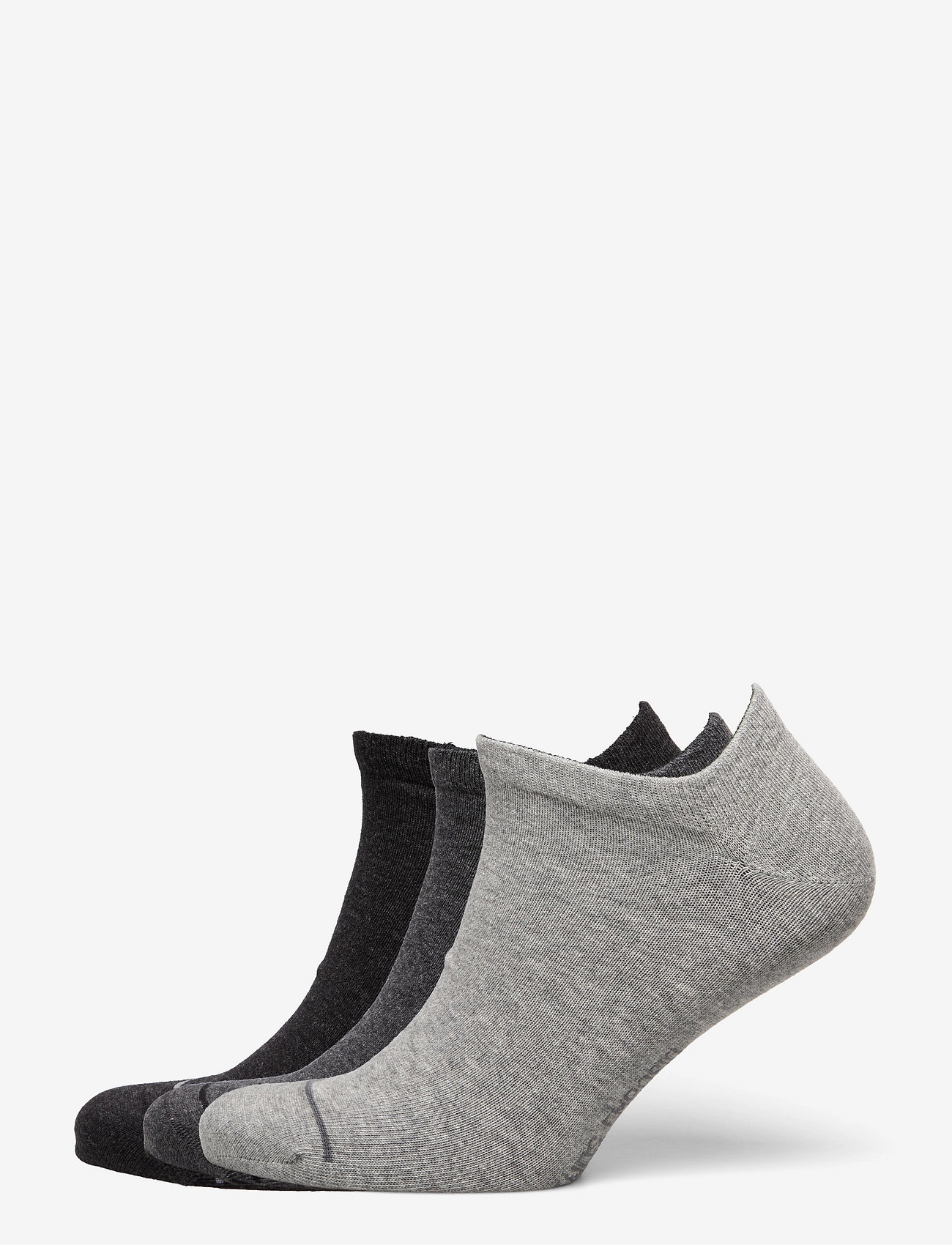 Panos Emporio - PE 3PK ERLING COTTON CASUAL SNEAKER - multipack socks - grey htr/charcoal htr/graphite htr - 0