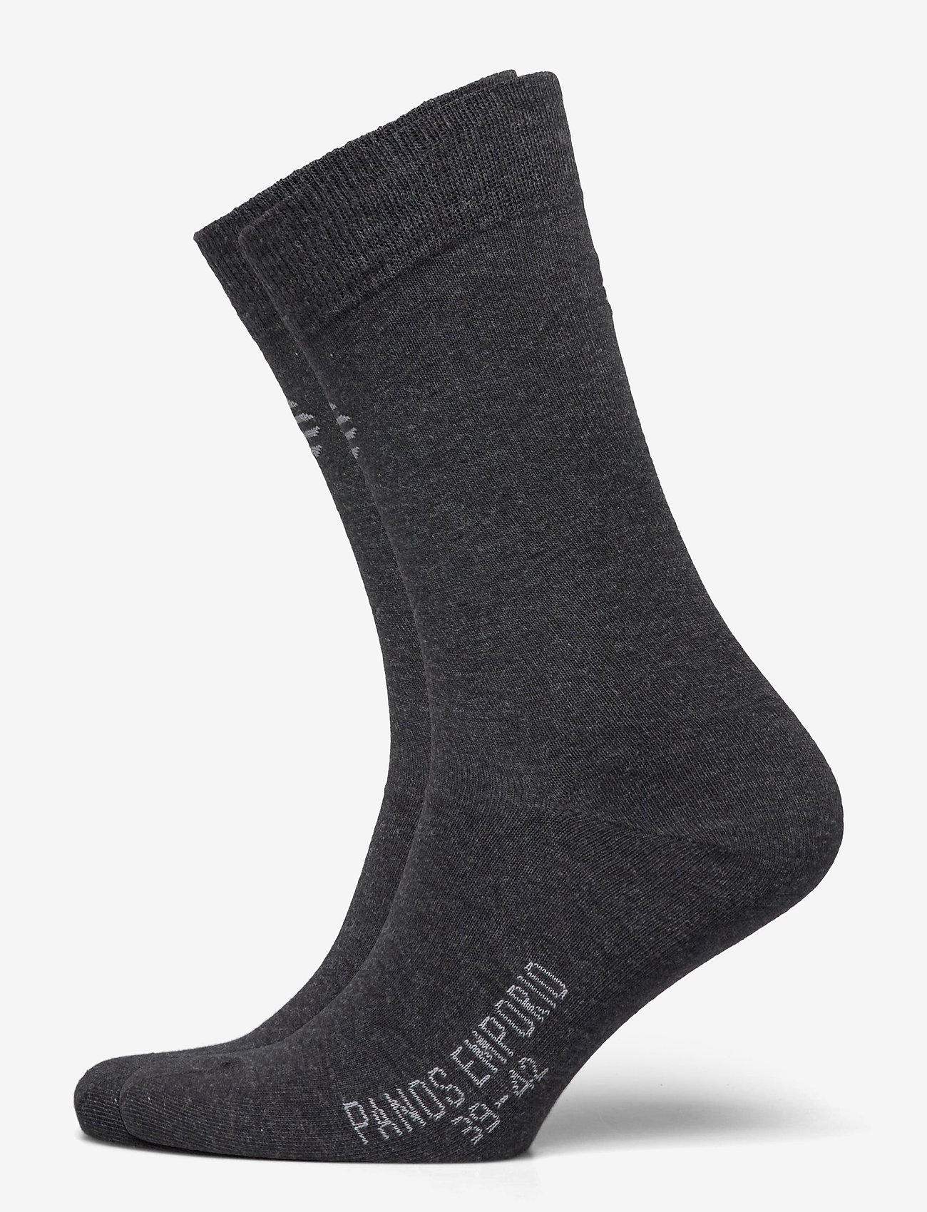 Panos Emporio - PE 2PK KARL COT FLAT KNIT EUROPEAN CREW - regular socks - antracite - 0