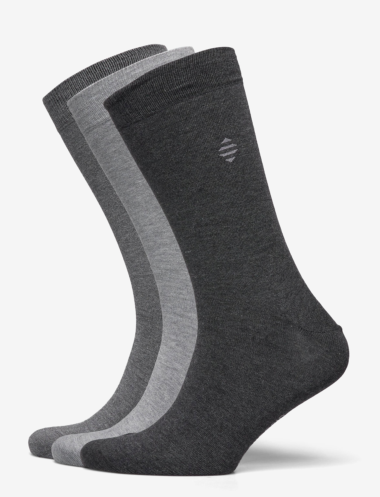 Panos Emporio - PE 3PK DANIEL BAMBOO CREW - regular socks - grey htr/charcoal htr/graphite htr - 0