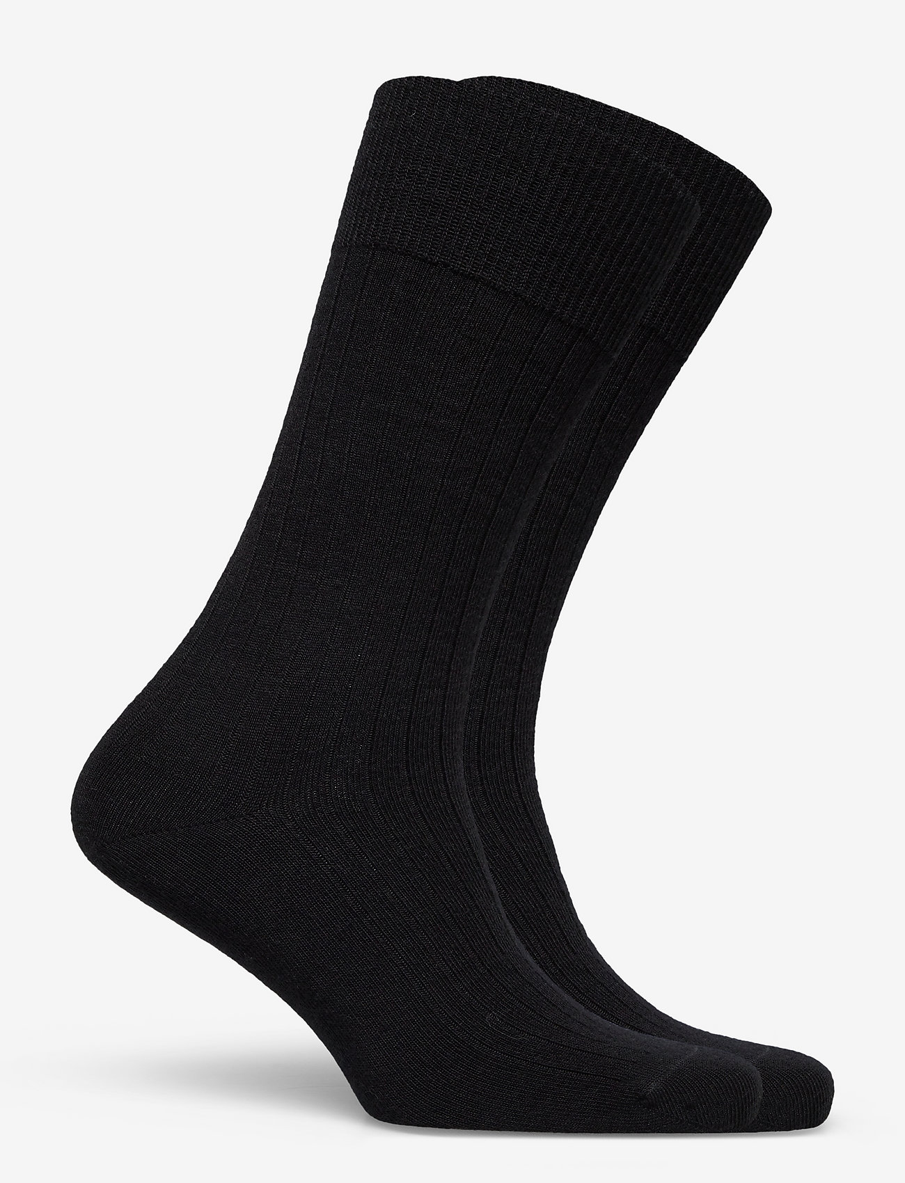 Panos Emporio - PE 2PK CALLE PREMIUM MERCERIZED WOOL RIB - regular socks - black - 1