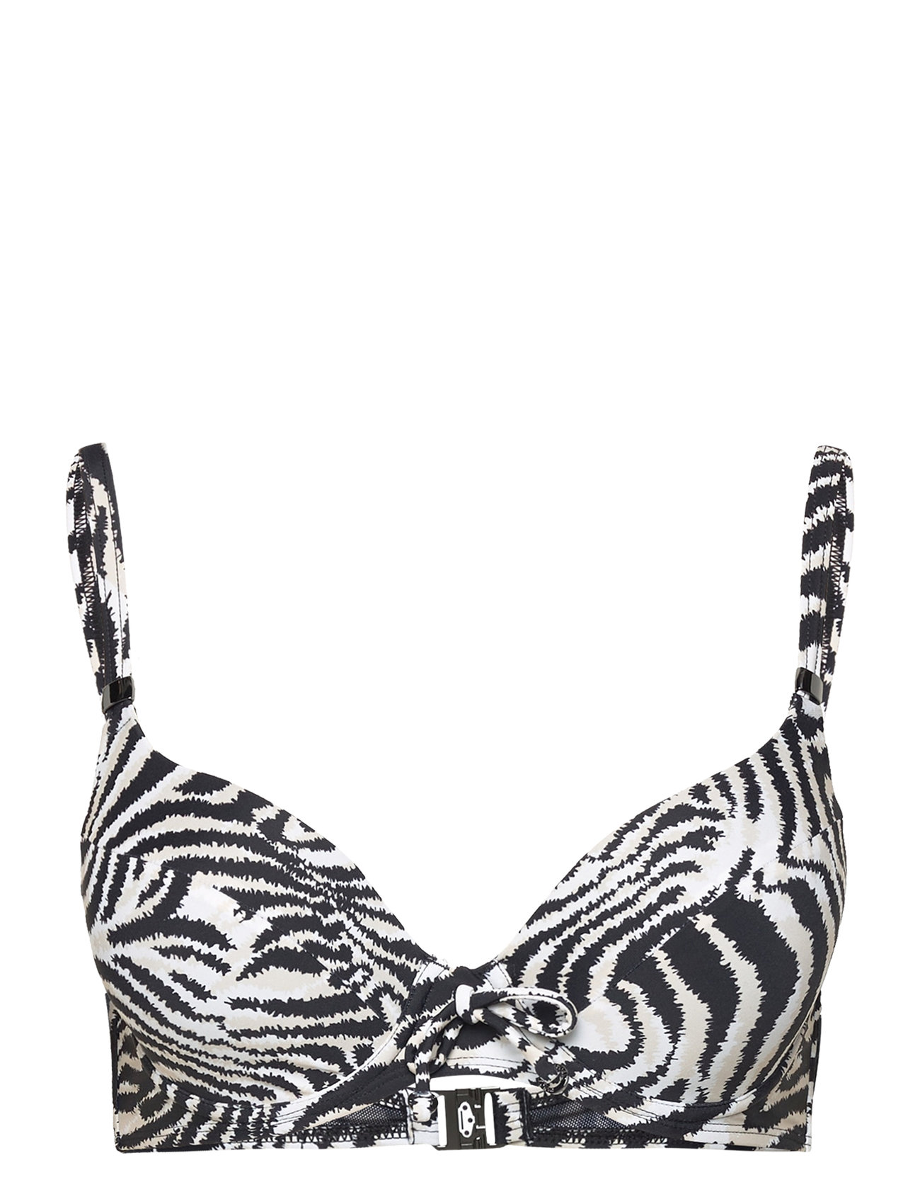 Zebra Lydia Top Swimwear Bikinis Bikini Tops Push-up Bikinitops Black Panos Emporio