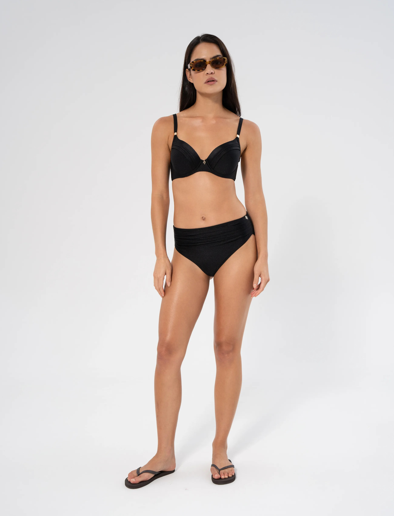 Panos Emporio Radient Olympia Bottom, 40, Black, Bikiniunderdele > Bikinitrusser, Dame