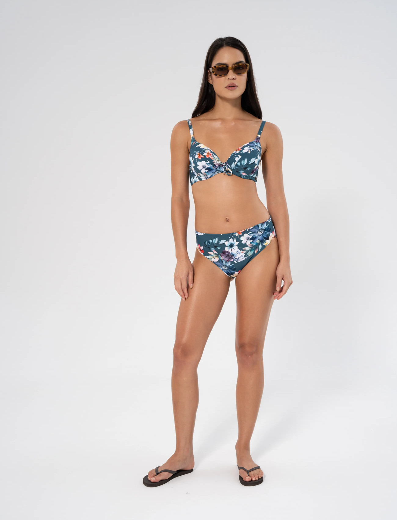 Panos Emporio Fleur Lydia Top, 38, Multi/patterned, Bikinitoppe > Push-Up Bikinitoppe, Dame