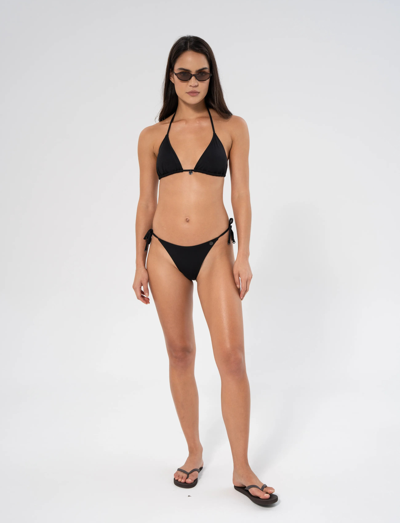 Panos Emporio Galathea Solid Top, 36, Black, Bikinitoppe > Trekantede Bikinitoppe, Dame