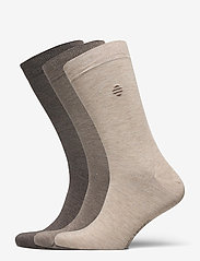 Panos Emporio - PE 3PK DANIEL BAMBOO CREW - regular socks - taupe htr/wheat htr/brown htr - 0