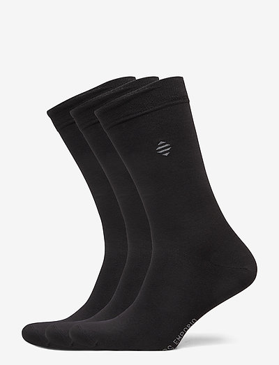 PE 3PK DANIEL BAMBOO CREW - regular socks - black