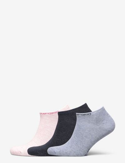 PE 3PK HEIDI COTTON SNEAKER - ankle socks - faded pink/stonewash htr/denim htr