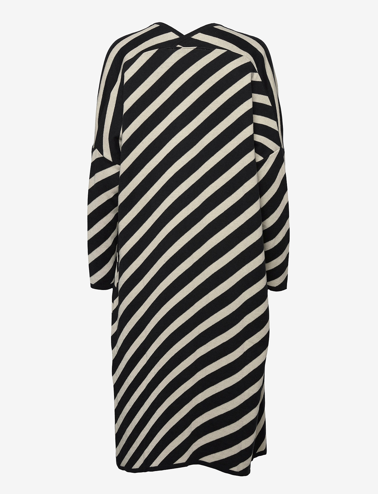 papu knit stripe long cardigan