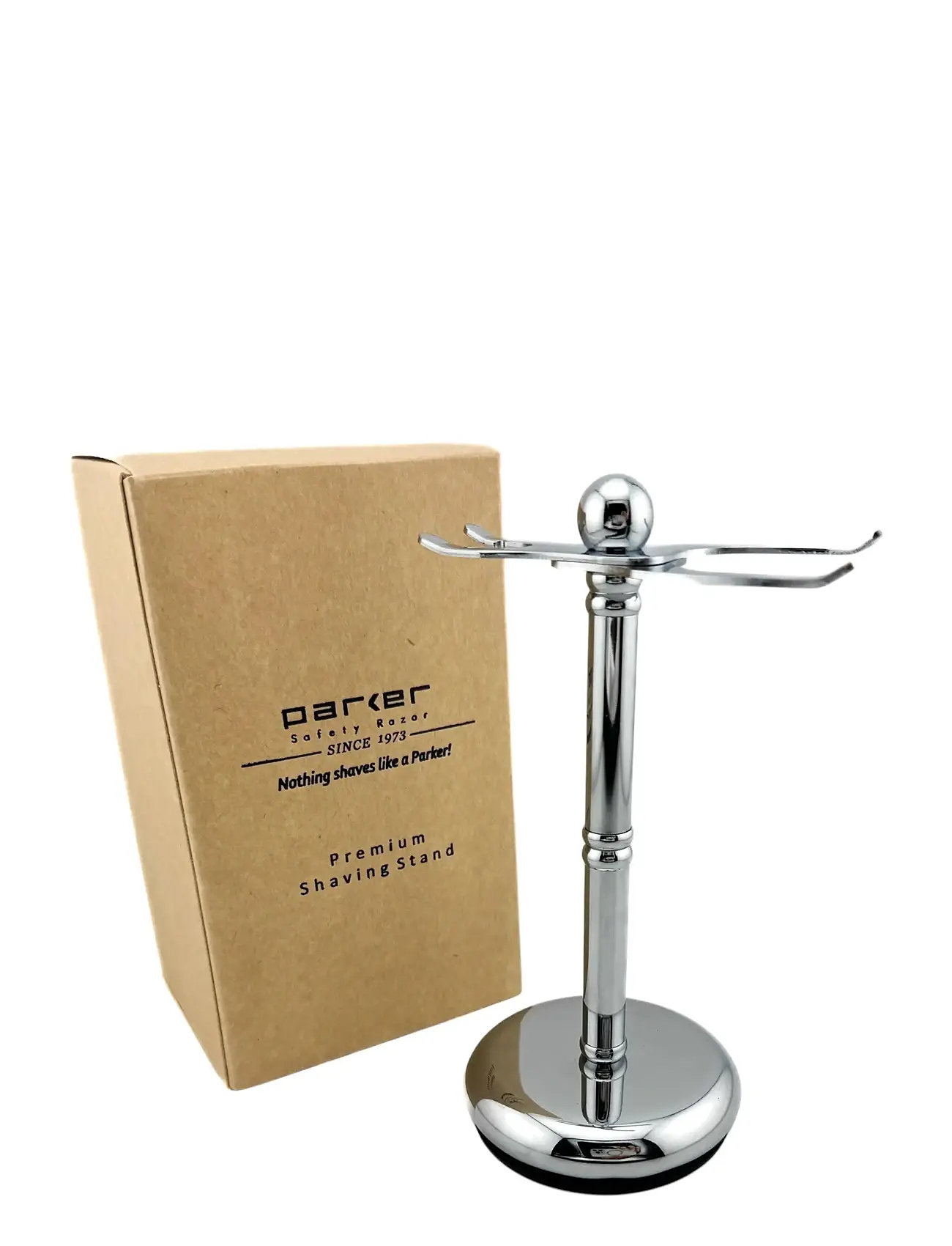 Parker Parker Deluxe Adjustable Chrome 2 Prong Shave Stand, One Size, Silver, Hair Removal > Shaving, Dame