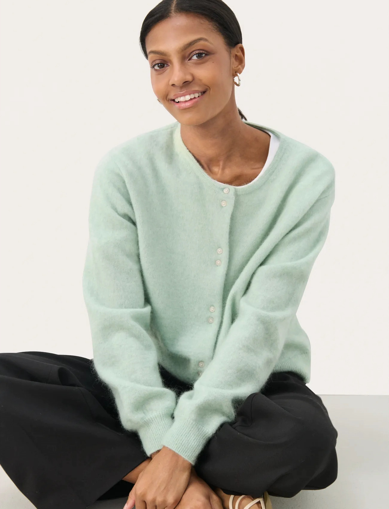 Part Two Ninellpw Ca, S, Green, Strik > Cardigans, Dame