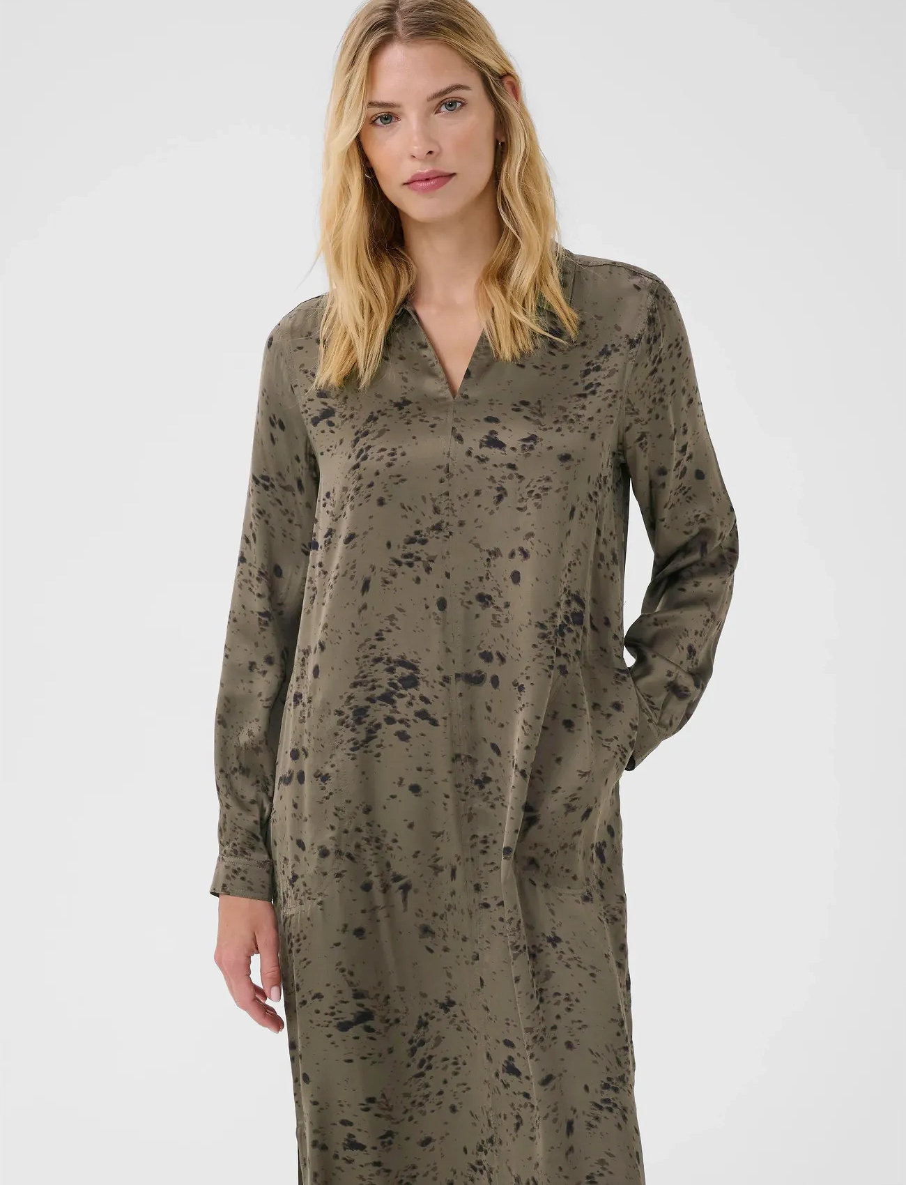 Part Two Shilohpw Dr, 42, Khaki green, Dresses - Knee-length & Midi, Dame