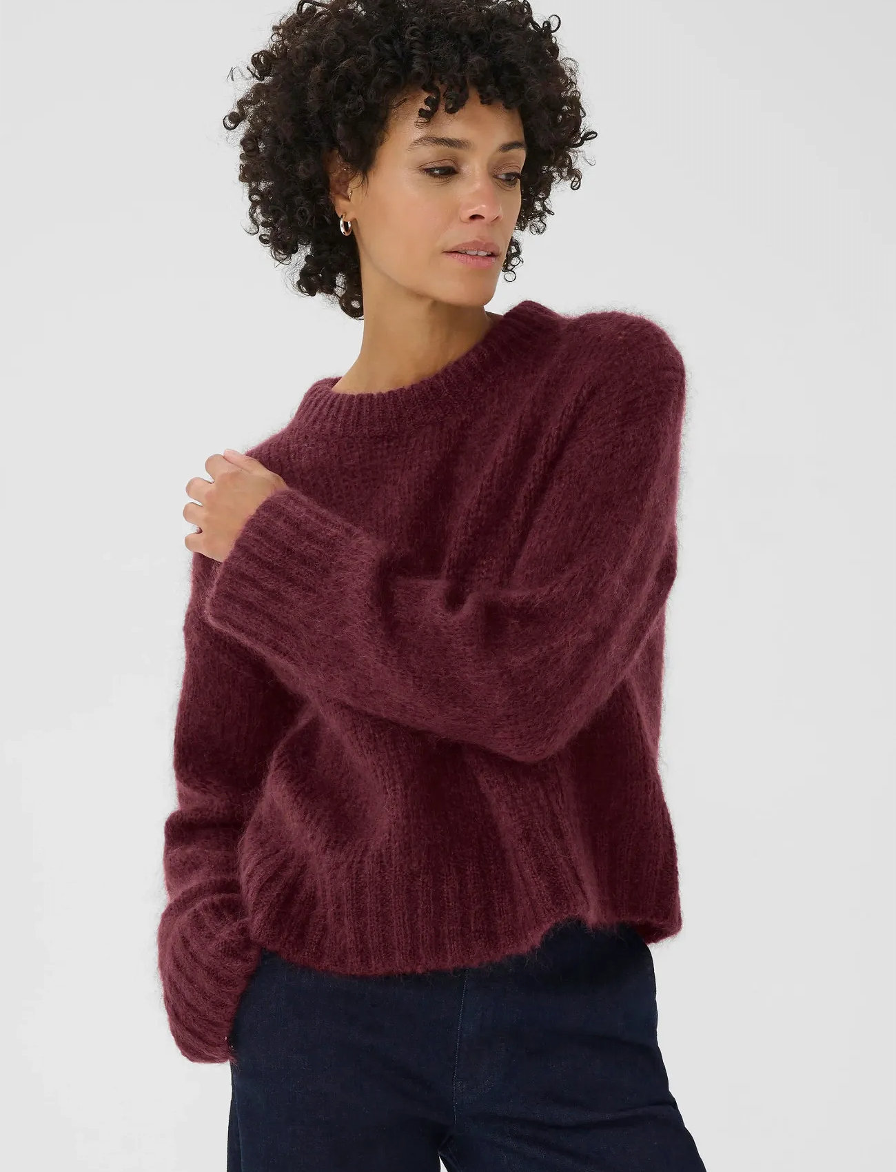 Part Two Sillepw Pu, XL, Burgundy, Strik > Trøjer, Dame