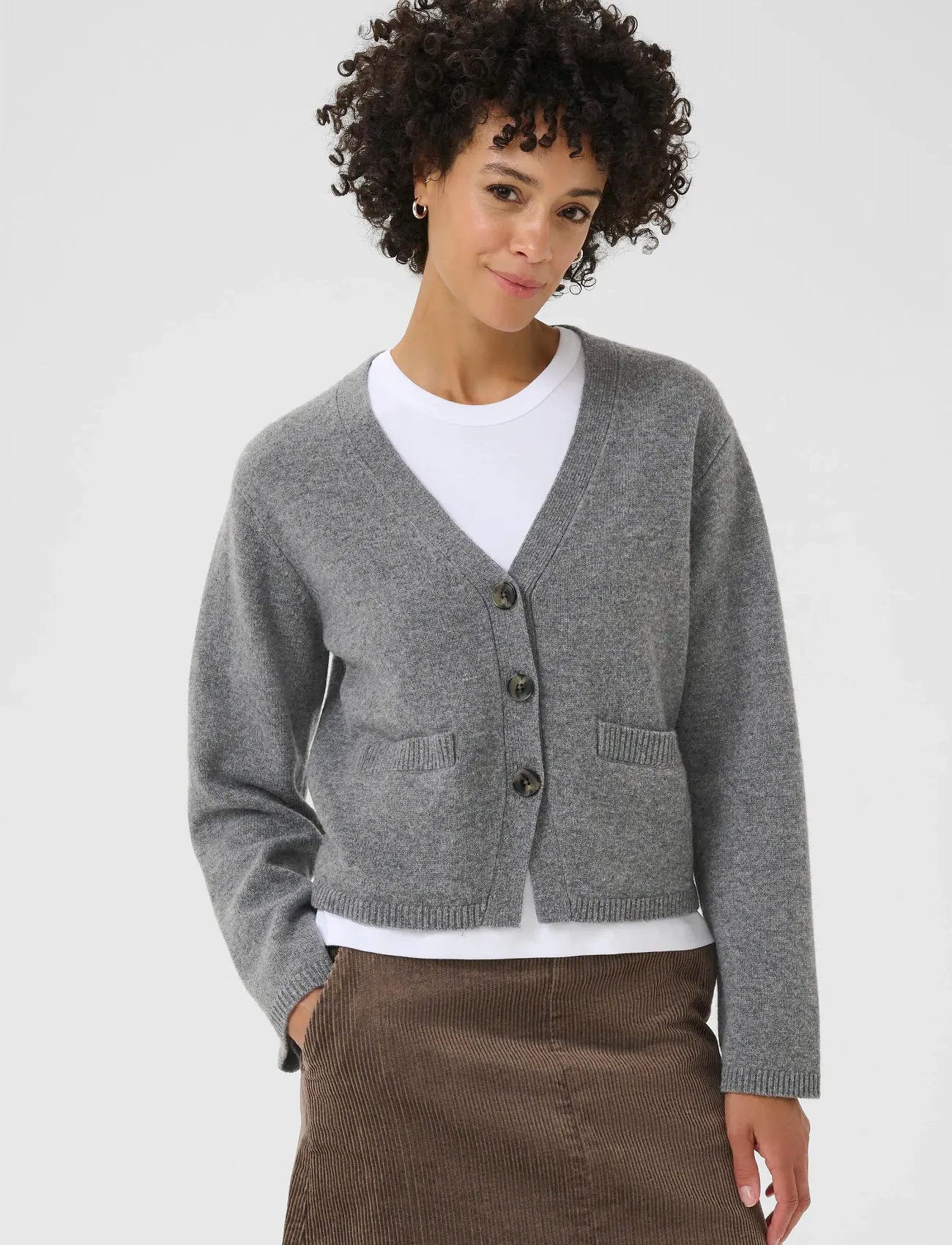 Part Two Svevapw Ca, L, Grey, Strik > Cardigans, Dame