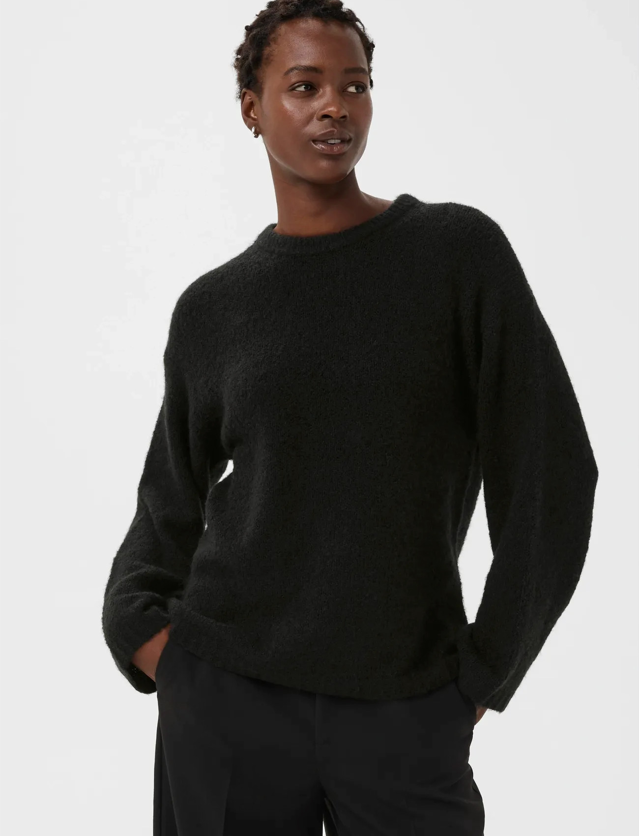 Part Two Spencerpw Pu, XL, Black, Strik > Trøjer, Dame