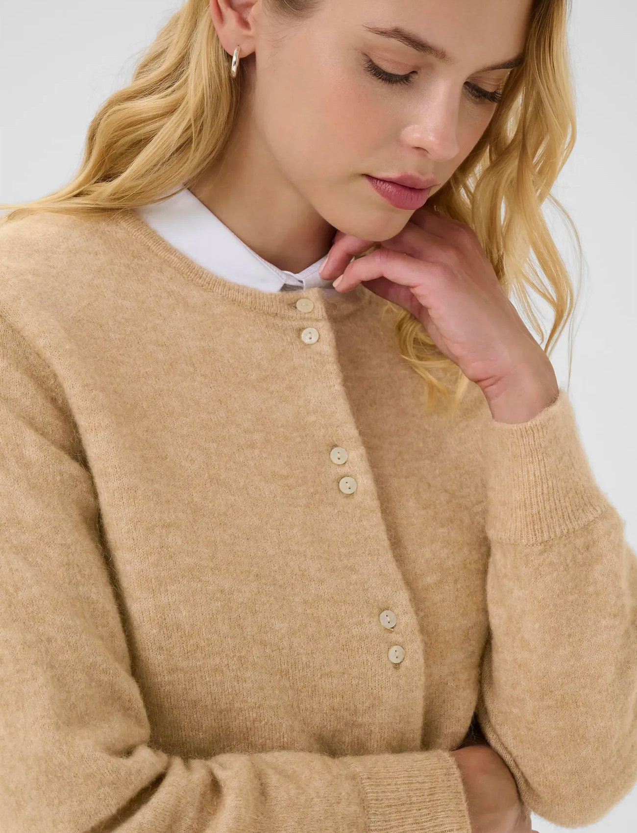 Part Two Ninellpw Ca, XL, Beige, Strik > Cardigans, Dame