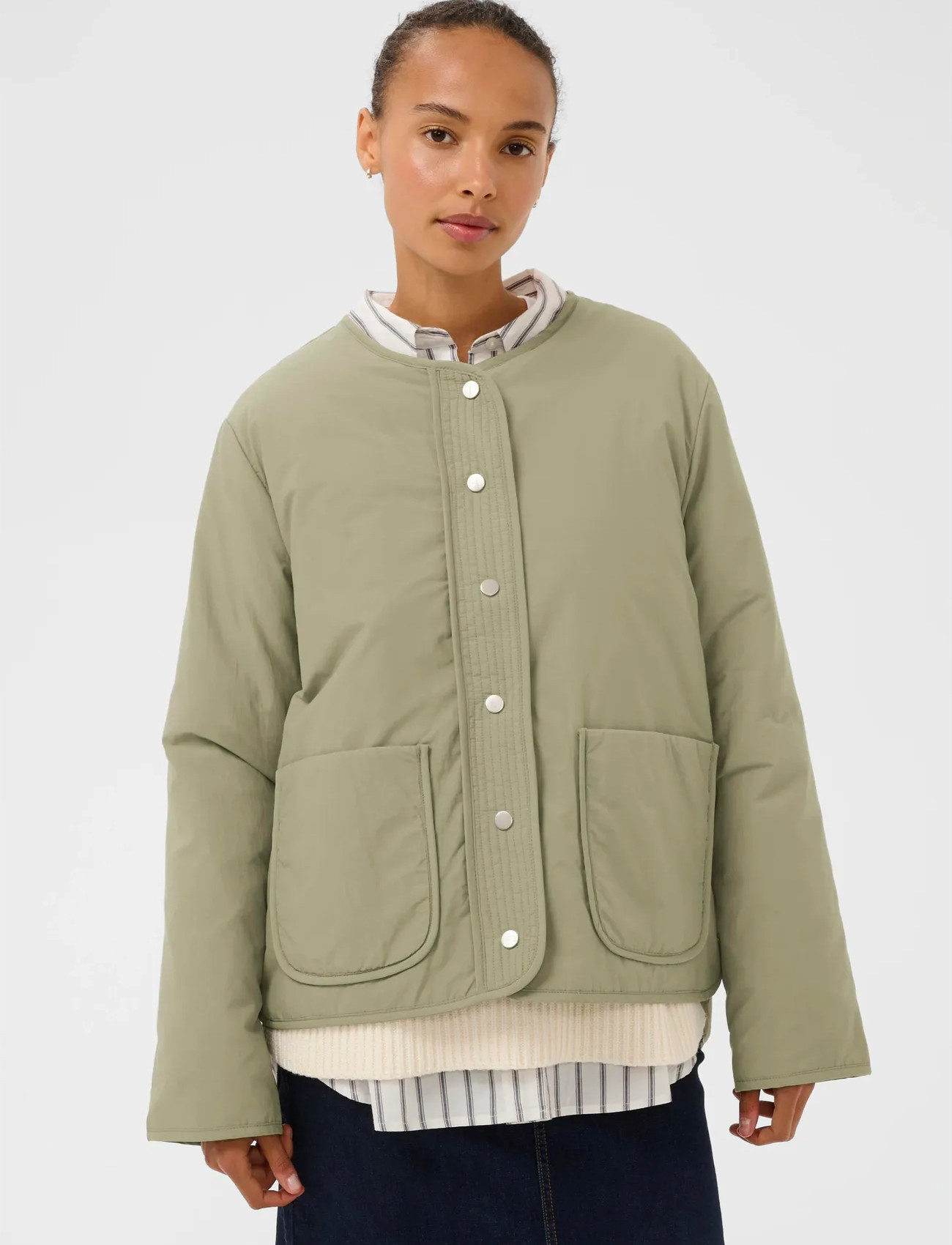 Part Two Yaminapw Otw, 34, Khaki green, Jakker > Quiltede Jakker, Dame