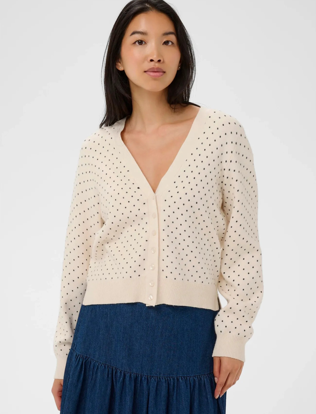 Part Two Anessapw Ca, XS, Cream, Strik > Cardigans, Dame
