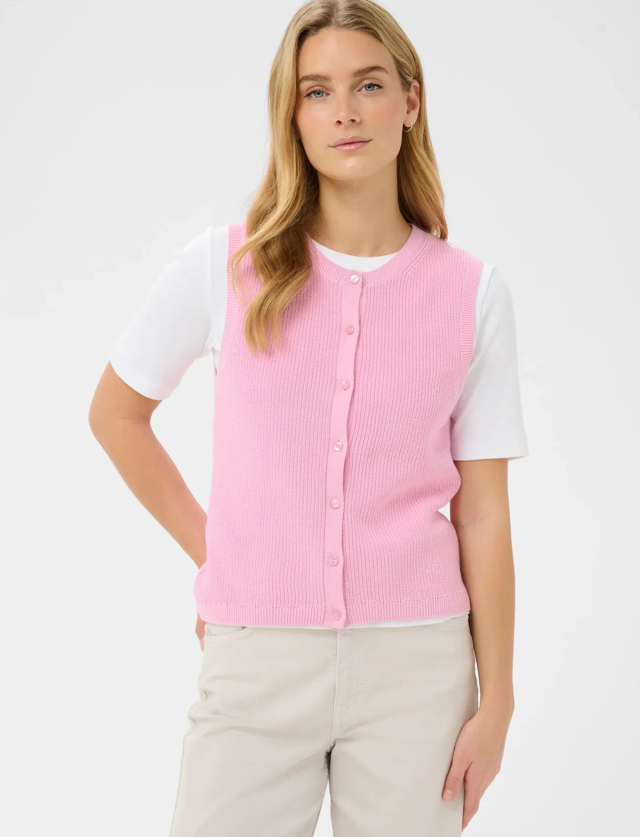 Part Two Gemmapw Wa, M, Pink, Veste > Strikkede Veste, Dame