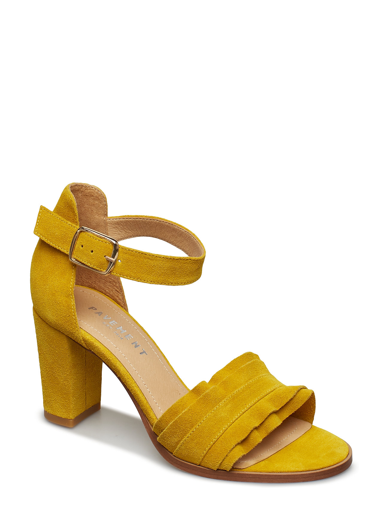 Silke Wave Sandaal Met Hak Geel Pavement pavement kopen in de aanbieding