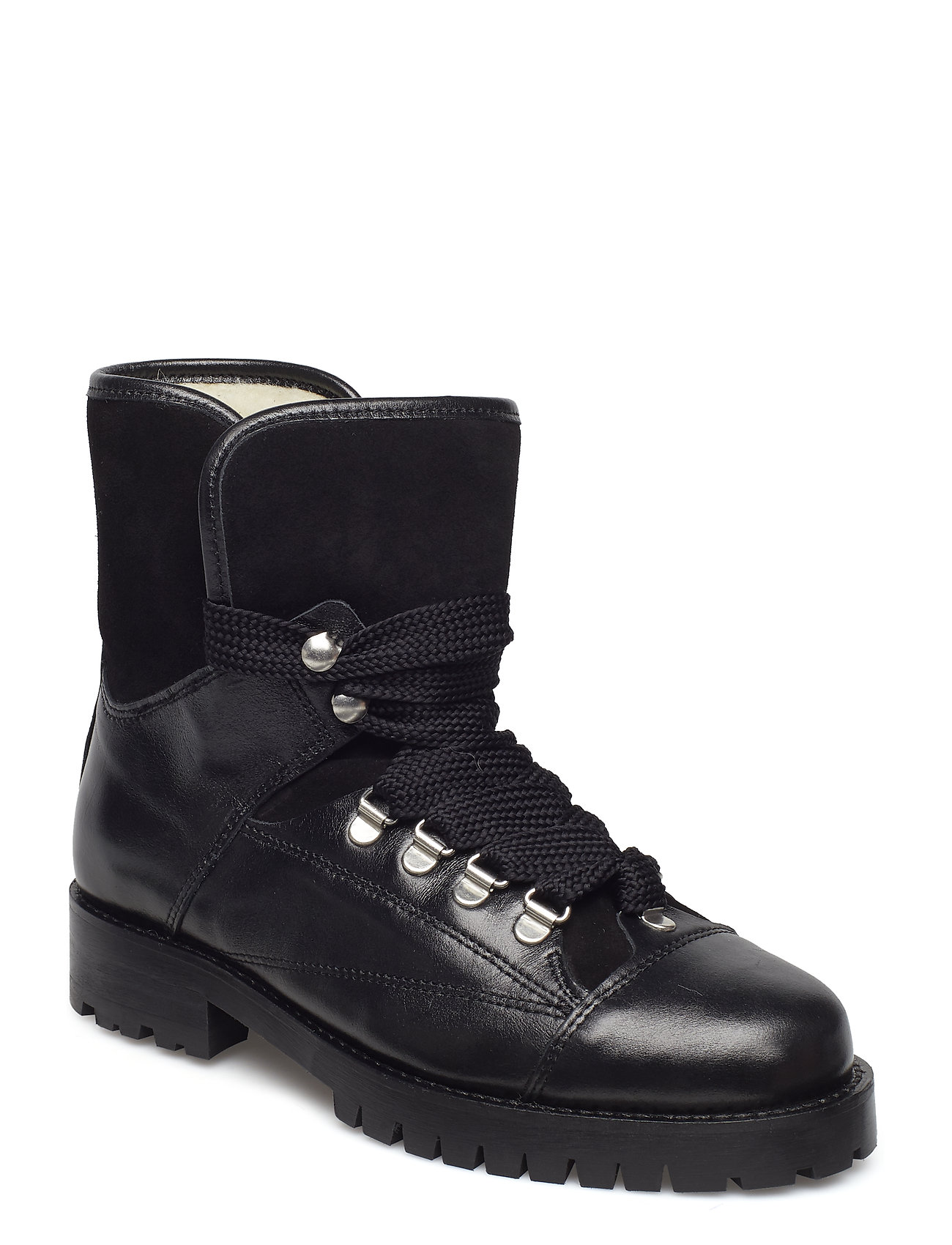 Alice Long Wool Gevoerde Enkellaars Lage Hak Zwart Pavement pavement kopen in de aanbieding