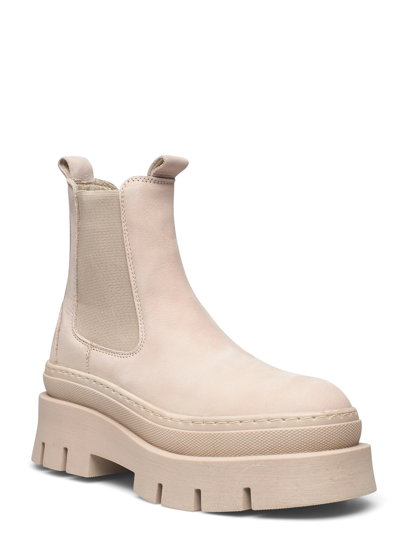 Linnie Nubuck Shoes Chelsea Boots Beige Pavement