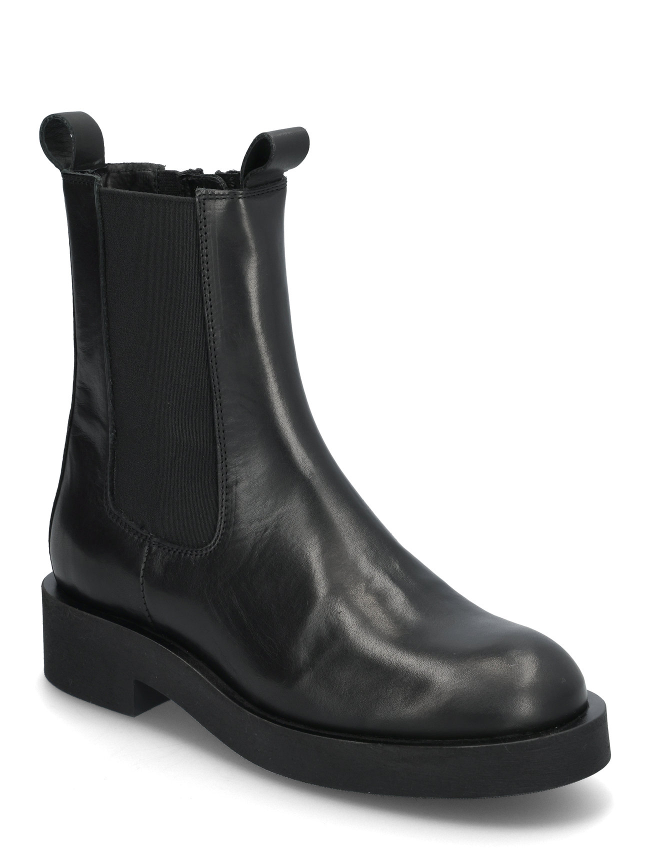 Penny Shoes Boots Ankle Boots Ankle Boots Flat Heel Black Pavement