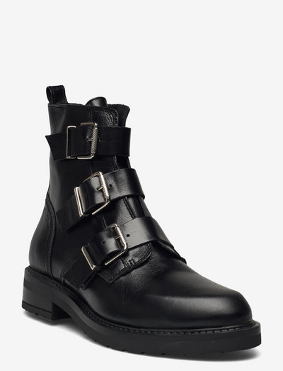 Lexi new - flat ankle boots - black/silver