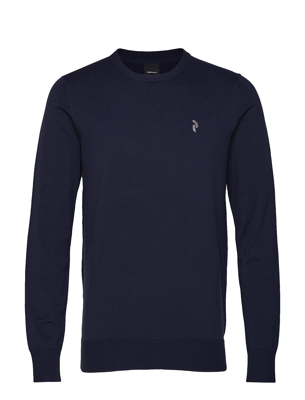 Classiccn Gebreide Trui Met Ronde Kraag Blauw Peak Performance peak performance kopen in de aanbieding