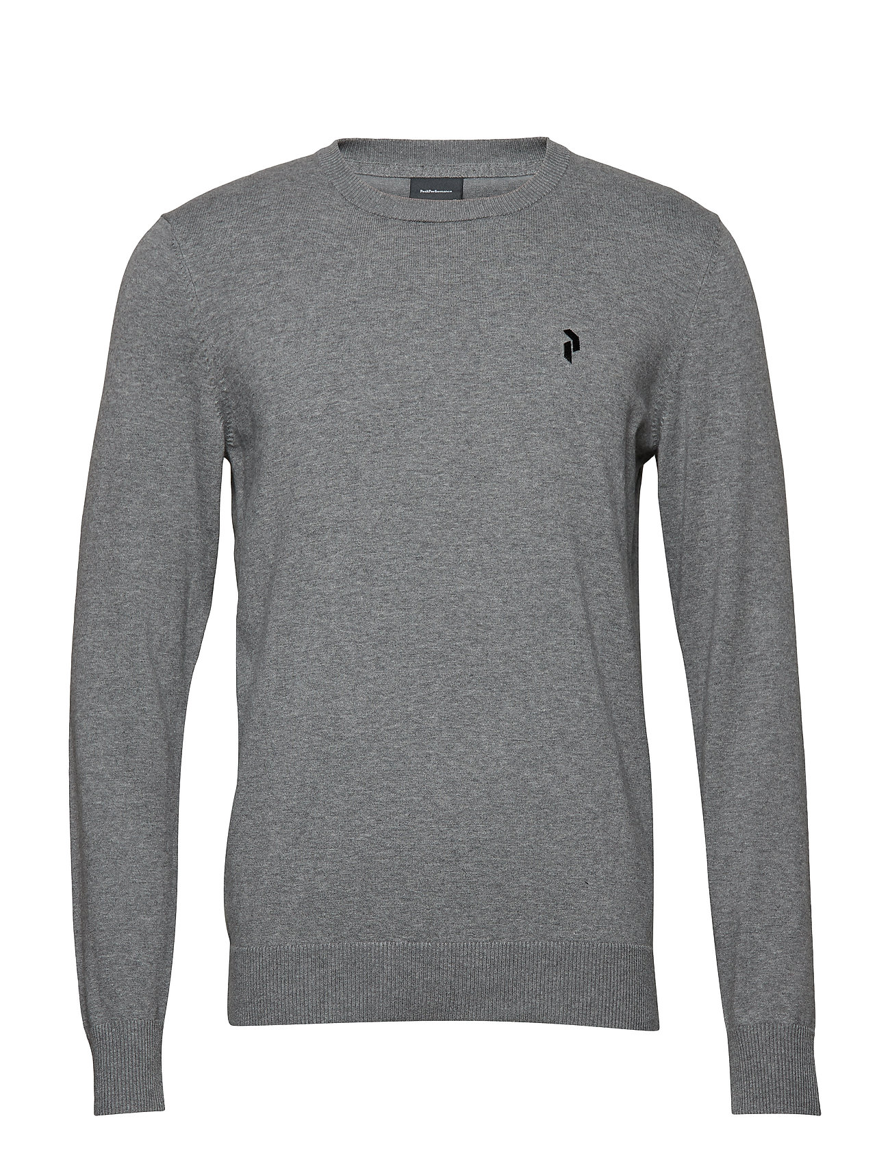 Classiccn Gebreide Trui Met Ronde Kraag Grijs Peak Performance peak performance kopen in de aanbieding