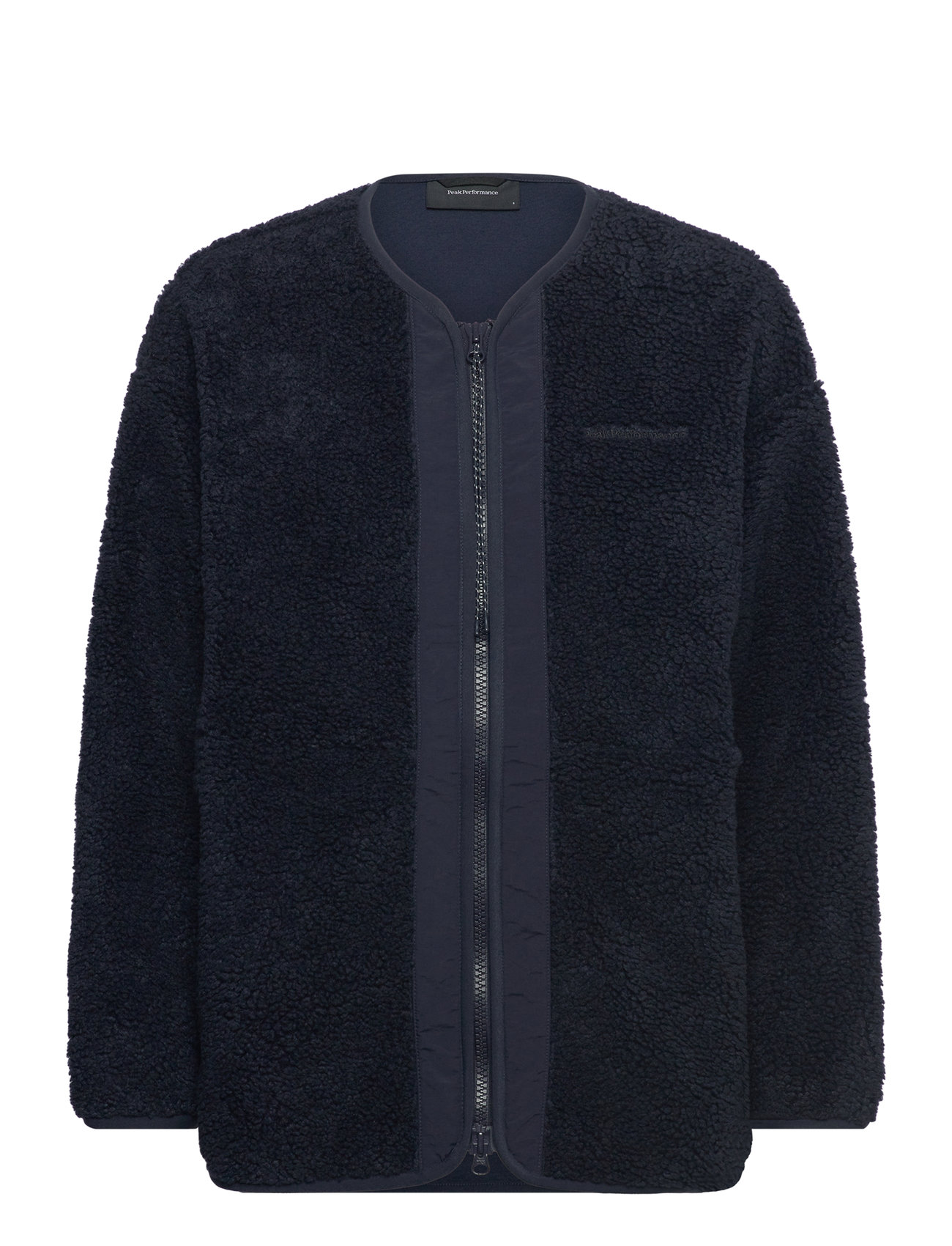 W Heavy Pile Over D Cardigan Navy Peak Performance